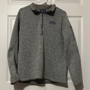 Patagonia Gray Heather Quarter-Zip Fleece Pullover